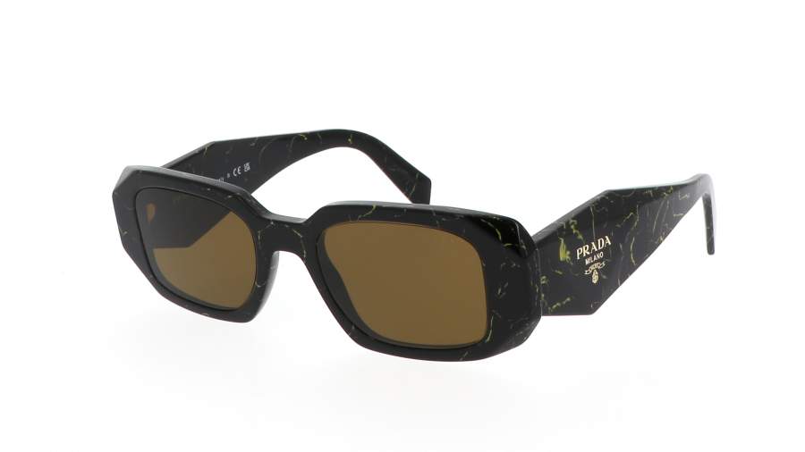 Sunglasses Prada Symbole PR17WS 19D01T 49-20 Black/Yellow Marble in stock