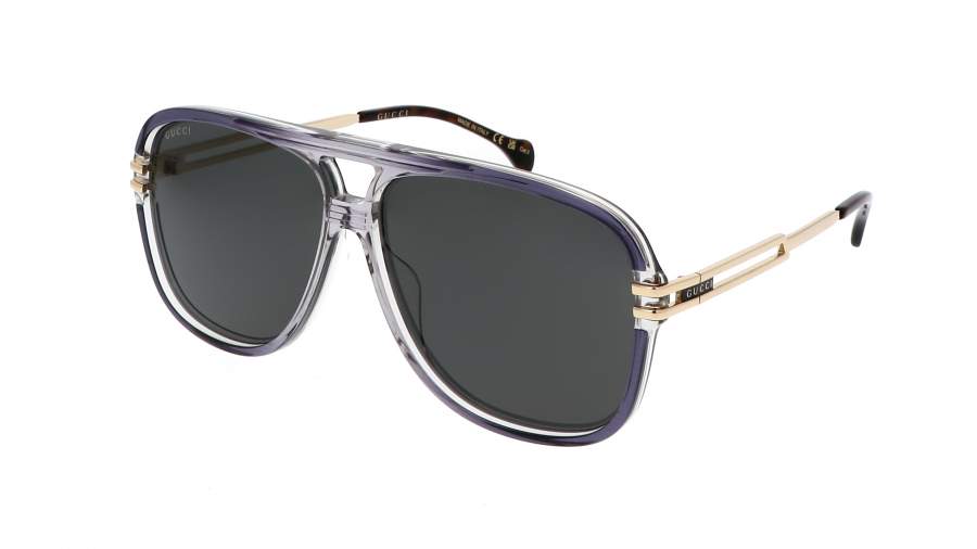 Occhiali da sole Gucci Logo Asian Smart Fitting GG1105S 001 63-12 Grigio in stock