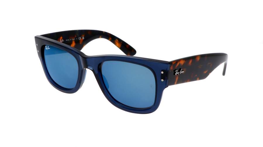 Occhiali da sole Ray-Ban Mega wayfarer RB0840S 6638/O4 51-21 Transparent dark blue in stock
