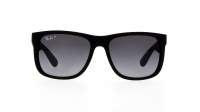 Ray-Ban Justin Schwarz Matt RB4165 622/T3 54-16 Mittel Polarisierte un gradient Gläser