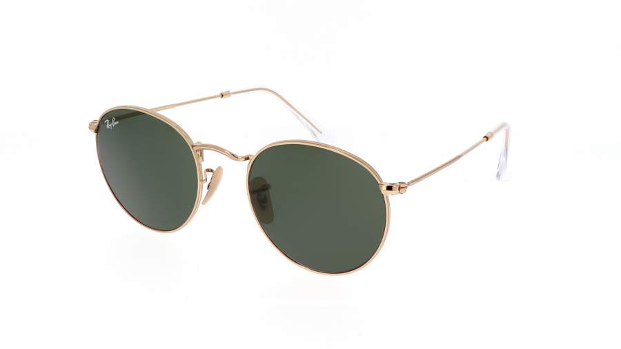 Sonnenbrille Ray-Ban Round Metal Gold RB3447 001 53-21 G-15 Breit auf Lager