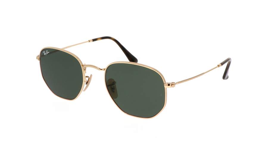 Occhiali da sole Ray-Ban Hexagonal Flat Lenses RB3548N 001 51-21 Oro in stock