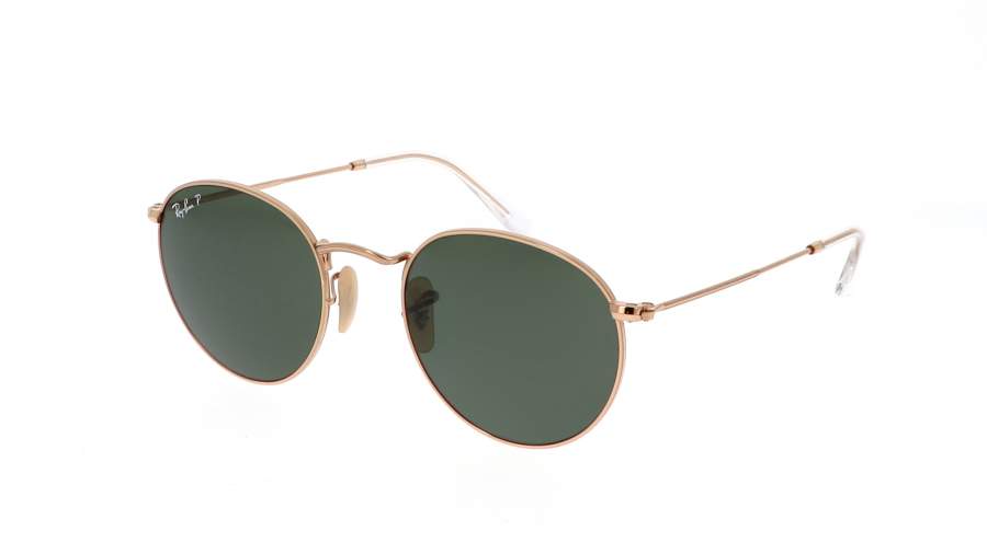 Lunettes de soleil Ray-Ban Round Metal Or RB3447 001/58 50-21 Medium Polarisés na zalihi