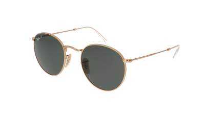 Ray-Ban Round Metal Gold Matt RB3447 112/58 50-21 Mittel Polarisierte Gläser