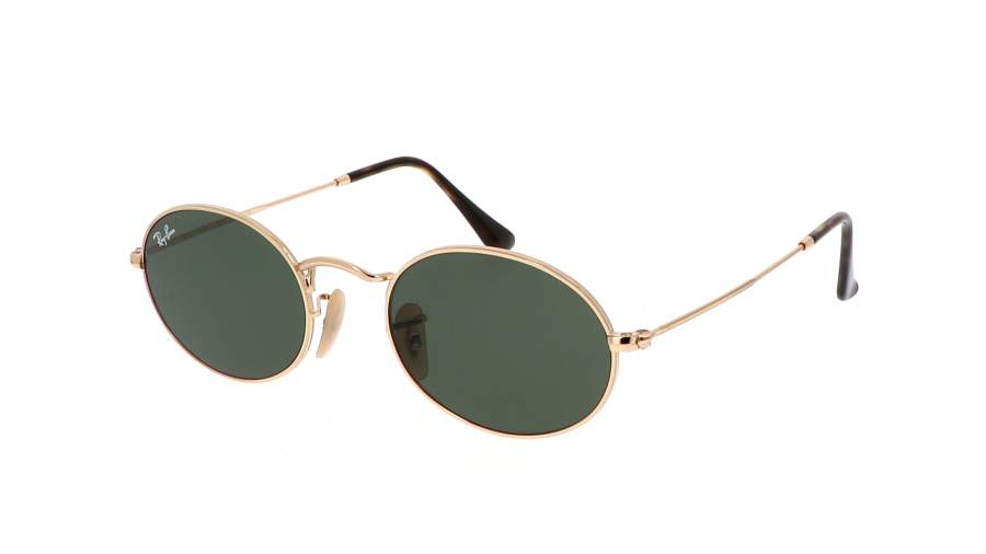 Sunglasses Ray-Ban Oval Flat Lenses Gold G-15 RB3547N 001 51-21 Medium in stock