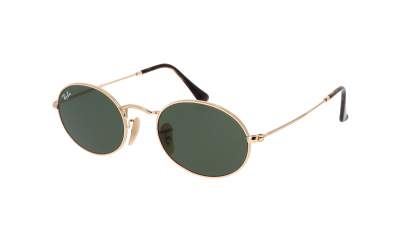 Sonnenbrille Ray-Ban Oval flat lenses Gold RB3547N 001 48-21 G15 Schmal auf Lager