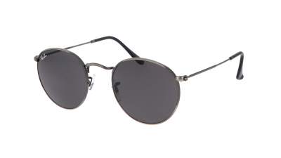 Ray-Ban Round Antique Gunmetal Metal Grey Matte RB3447 9229/B1 47-21 Small