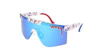 Pit Viper The 2000's 2000'S MERIKA POLARIZED 155-34 White with Blue and Red Splatter