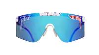 Pit Viper The 2000's 2000'S MERIKA POLARIZED 155-34 White with Blue and Red Splatter