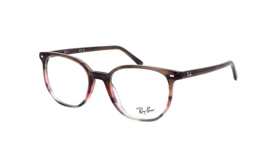 Lunettes de vue Ray-Ban Elliot RX5397 RB5397 8251 50-19 Striped Brown Gradient Red en stock