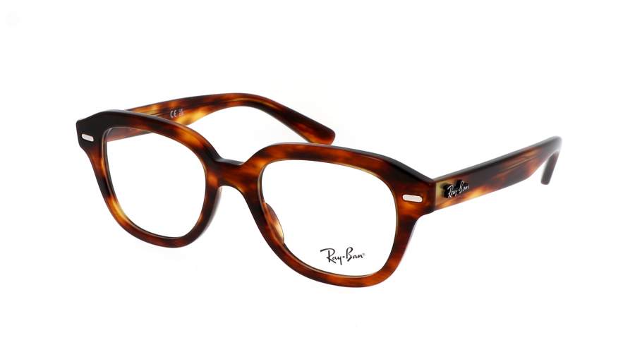 Lunettes de vue Ray-Ban Erik RX7215 RB7215 2144 49-19 Striped Havana en stock