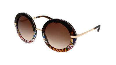Occhiali da sole Dolce & Gabbana Half print DG4393 3278/13 52-23 Top Havana/Handcart in stock
