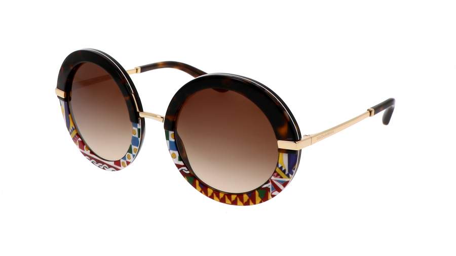 Occhiali da sole Dolce & Gabbana Half print DG4393 3278/13 52-23 Top Havana/Handcart in stock