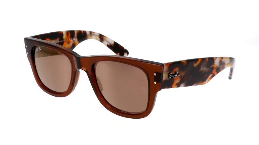 Occhiali da sole Ray-Ban Mega wayfarer RB0840S 663693 51-21 Transparent Brown in stock
