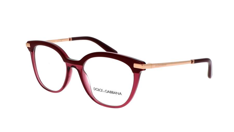 Occhiali da vista Dolce & Gabbana DG3346 3247 52-18 Transparent Bordeaux in stock