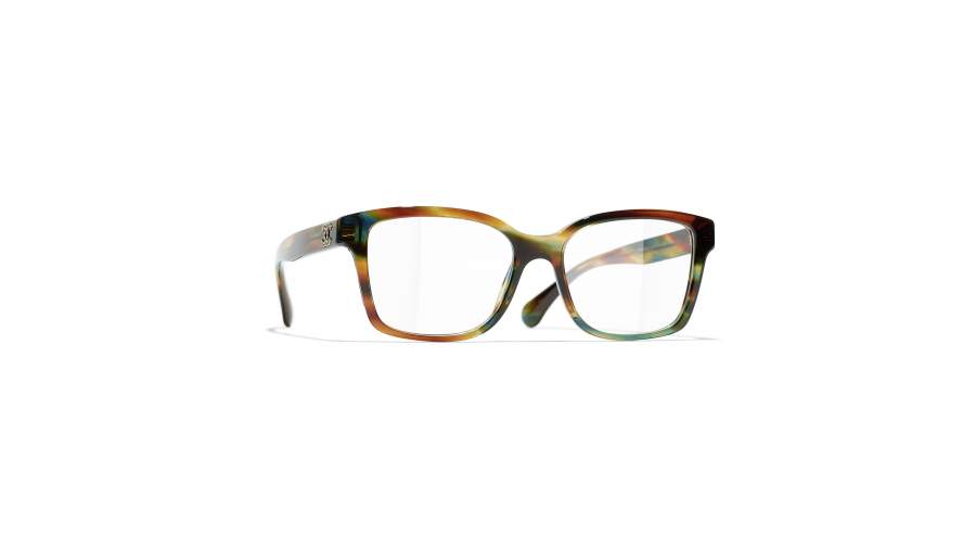 Occhiali da vista CHANEL CH3451B 1735 53-17 Yellow Brown Striped in stock