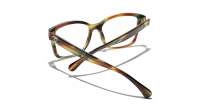CHANEL CH3451B 1735 53-17 Yellow Brown Striped