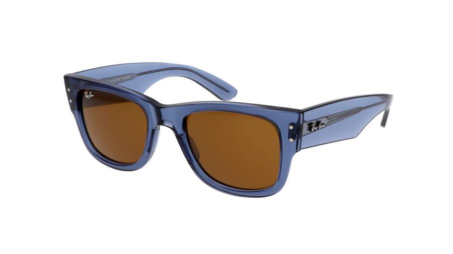 Occhiali da sole Ray-Ban Mega wayfarer Bio-Based RB0840S 6680/73 51-21 Transparent Blue in stock