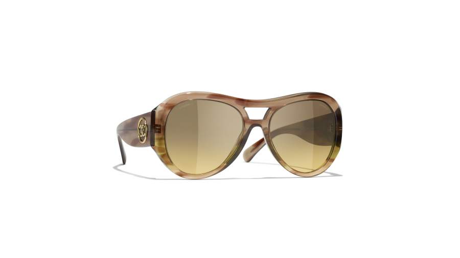 Occhiali da sole CHANEL CH5508 174311 56-18 Brown Gradient Olive in stock
