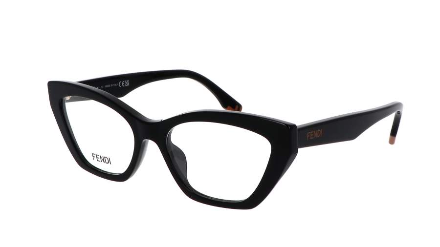 Brille FENDI FE50067I 001 54-17 Schwarz auf Lager