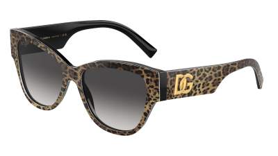 Occhiali da sole Dolce & Gabbana Dg logo DG4449 31638G 54-16 Leo brown on black in stock