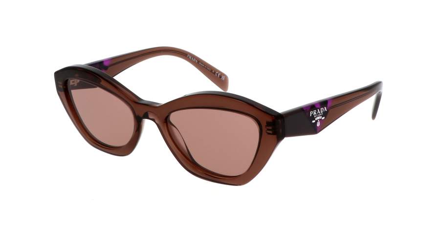 Occhiali da sole Prada PR A02S 17O60B 52-19 Brown transparent in stock