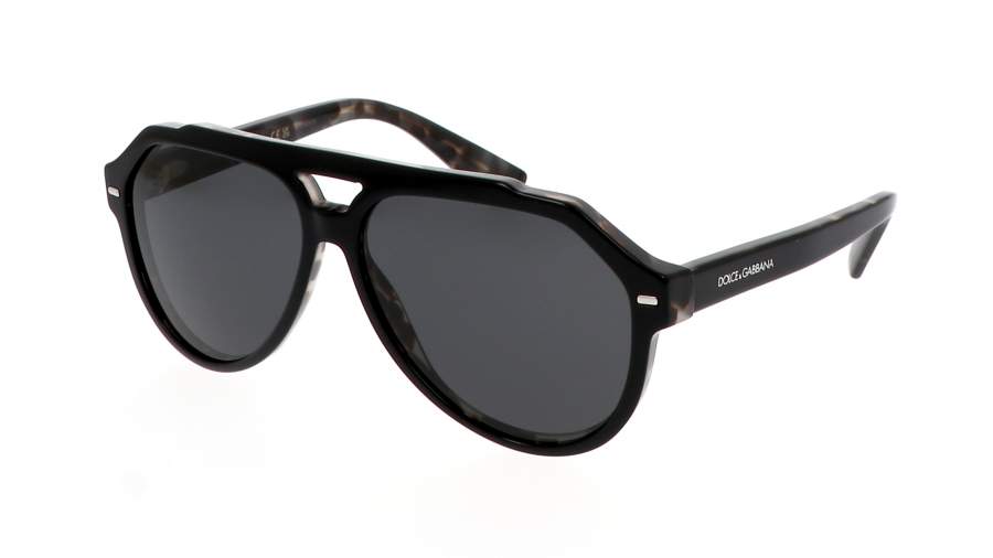 Occhiali da sole Dolce & Gabbana DG4452 3403/87 60-13 Black On Grey Havana in stock