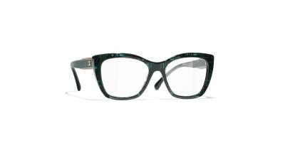 Lunettes de vue CHANEL CH3460 1666 52-17 Green Tweed en stock