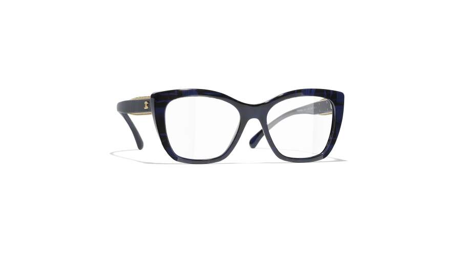 Occhiali da vista CHANEL CH3460 1669 52-17 Blue Tweed in stock