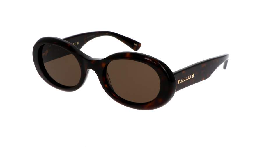 Occhiali da sole Gucci Lettering GG1587S 002 52-22 Havane in stock