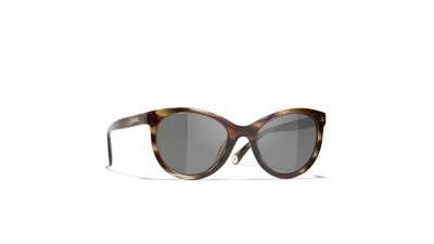 Sunglasses CHANEL CH5523U 1757/48 52-20 Brown Stripped in stock