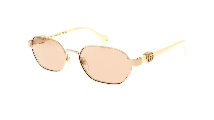 Occhiali da sole Gucci Gg logo GG1593S 002 56-18 Oro in stock