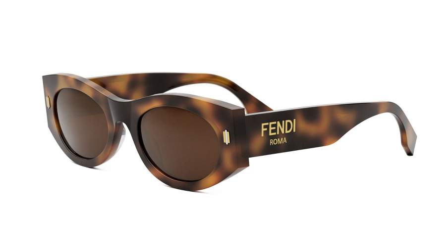 Lunettes de soleil FENDI Roma FE40125I 53E 52-21 Écaille en stock