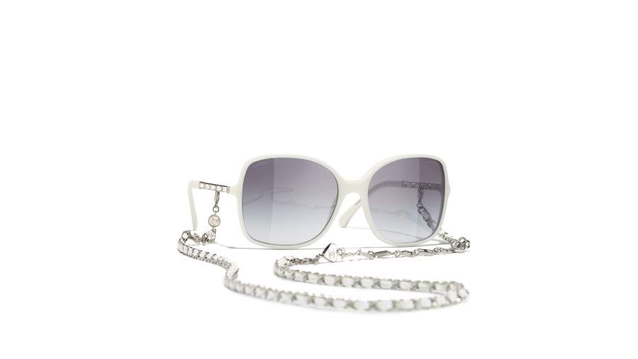 Occhiali da sole CHANEL Chaîne CH5210Q 1255/S6 57-17 Bianco in stock