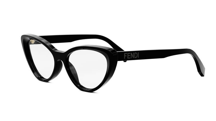 Brille FENDI Lettering FE50075I 001 53-16 Schwarz auf Lager