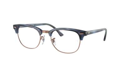 Brille Ray-Ban Clubmaster RX5154 RB5154 8374 53-21 Striped Blue On Rose Gold auf Lager