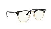 Ray-Ban Clubmaster Clear blue RB3016 RB3016 901/BF 51-21 Black 