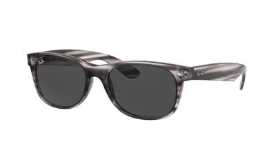 Occhiali da sole Ray-Ban New wayfarer RB2132 6430/B1 52-18 Stripped Grey Havana in stock