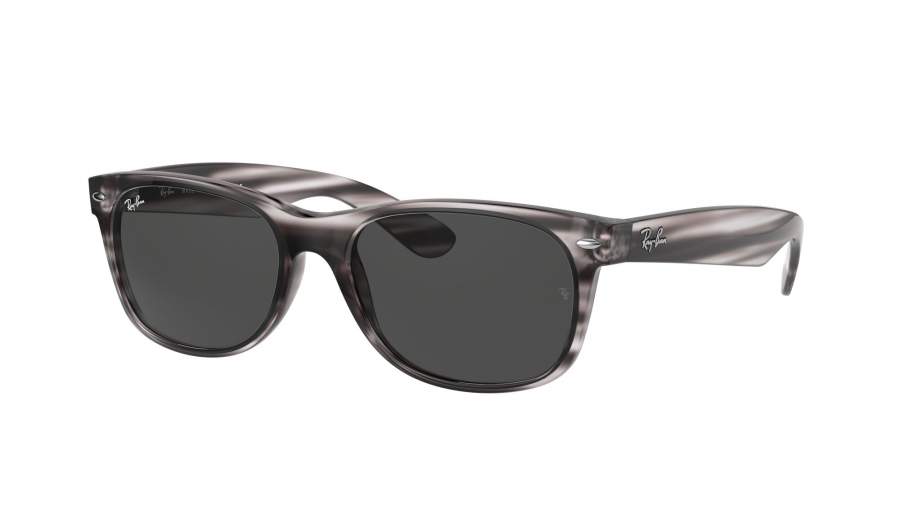 Occhiali da sole Ray-Ban New wayfarer RB2132 6430/B1 52-18 Stripped Grey Havana in stock