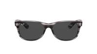 Ray-Ban New wayfarer RB2132 6430/B1 52-18 Stripped Grey Havana