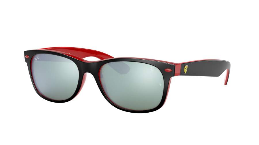 Occhiali da sole Ray-Ban New wayfarer Scuderia Ferrari RB2132M F638/30 55-18 Matte Black On Red in stock