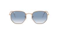 Ray-Ban Hexagonal Flat Lenses RB3548 9202/3F 51-21 Rose Gold