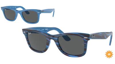 Lunettes de soleil Ray-Ban Wayfarer Change Collection RB2140 1409/B1 50-22 Photo striped blue en stock