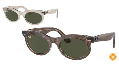 Occhiali da sole Ray-Ban Wayfarer oval Change Collection RB2242 1383/31 53-22 Photo waves grey in stock