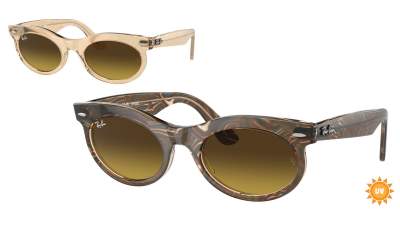 Occhiali da sole Ray-Ban Wayfarer oval Change Collection RB2242 1386/85 53-22 Photo waves brown in stock