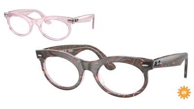 Ray-Ban Wayfarer oval Change collection RX2242V RB2242V 8292 50-22 Photo waves purple