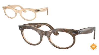Brille Ray-Ban Wayfarer oval Change collection RX2242V RB2242V 8294 50-22 Photo waves brown auf Lager