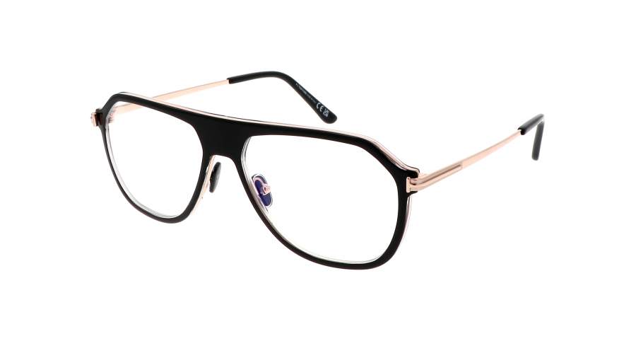 Brille Tom Ford FT5943-B/V 003 56-15 Schwarz auf Lager