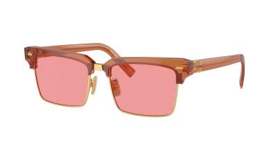 Occhiali da sole Miu Miu Runway MU 10ZS 15T1D0 54-17 Caramel Transparent in stock
