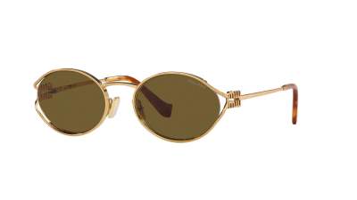 Occhiali da sole Miu Miu Logo MU 52YS 7OE01T 54-21 Antique Gold in stock